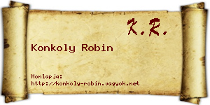 Konkoly Robin névjegykártya